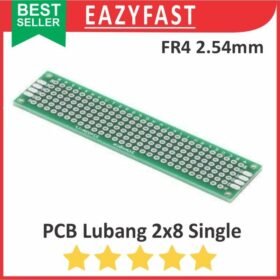 PCB Lubang IC 2x8 2x8cm Single Layer Bolong Titik Matrix Fiber FR4