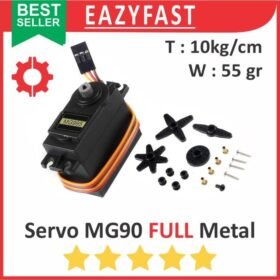 Motor Servo RC MG995 Full Metal Gear 180 Degree Sudut Derajat Drajat 10kg/cm Mini Micro Gearbox Gear Box MG995 MG 995 Tower Pro TowerPro