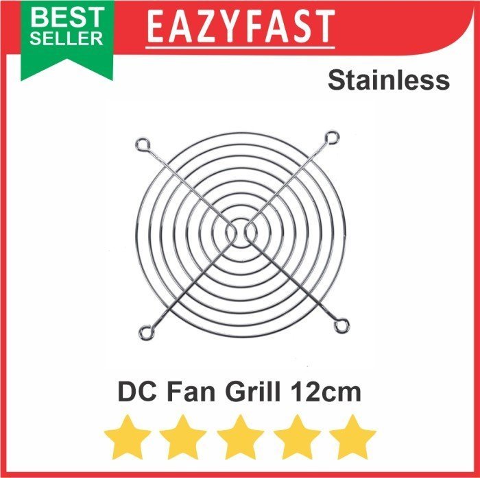 ginee_20241122154735147_1363348238.jpeg Fan Grill 12cm 120mm Ram Kawat Besi Pelindung Tutup Kipas DC PC Case - Image 1