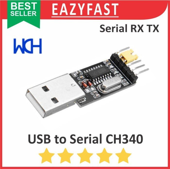 ginee_20241122164413295_6475718114.jpeg Modul USB to Serial TTL Converter CH340 CH 340 UART RX TX Adapter Arduino RS232 RS 232 Module - Image 1