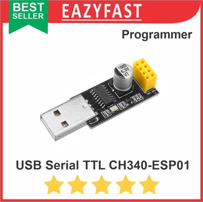 ginee_20241122165235047_4606176066.jpeg CH340 CH 340 USB To RS232 ESP8266 ESP01 TTL Serial Converter Adapter - Image 1