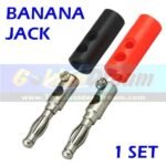 Banana Socket Jack Male Terminal 1 Pasang Connector M6 Hitam Merah - Image 3