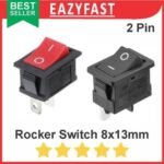 Saklar kotak Power 13mm x 8mm Rocker Switch 2 kaki pin on off