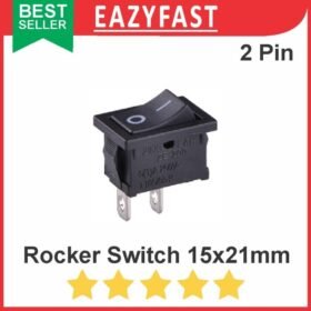 Saklar kotak Power 21mm x 15mm Rocker Switch 2 kaki pin