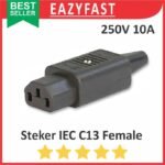 Steker AC UPS CPU PC C13 IEC Connector Power Female Socket Soket Jack
