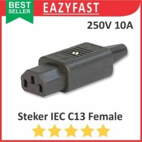 Steker AC UPS CPU PC C13 IEC Connector Power Female Socket Soket Jack