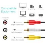 Kabel Jack 3x 3 RCA TV Audio Video Male Male Extender Extension 1.5m - Image 3