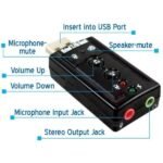 USB Soundcard 7.1 Adapter 3.5mm Audio Speaker Microphone Laptop PC - Image 2