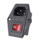 Socket Kabel Power AC 3 Lubang Pin Fuse Switch Saklar PSU Komputer PC - Image 2