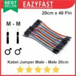 Kabel Jumper Male to Male 20cm 20 cm 40p 40 Pin Pcs Arduino Dupont