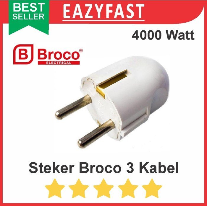 ginee_20241212104817505_5191674260.jpeg Steker Broco 3 Kabel Ground Colokan Colok Plug Arde Listrik PLN GND - Image 1