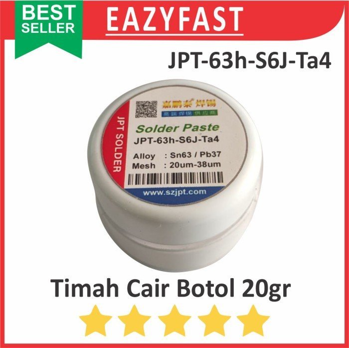 ginee_20241213095741697_2181052468.jpeg Timah Cair Pasta Botol 20gr JPT Solder Paste Tin Hot Air Blower Uap Soldering IC SMD PCB HP JPT Spet - Image 1