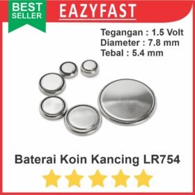 Baterai LR754 AG5 393 1.55v Jam Tangan Kancing Coin Button Battery