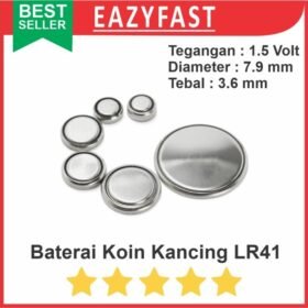 Baterai LR41 AG3 SR41 1.55v Jam Tangan Kancing Coin Button Battery
