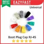 PlugBoot RJ45 Plug Boot Cover Cap Karet Pelindung Konektor Kabel RJ 45 LAN Ethernet UTP FTP Warna