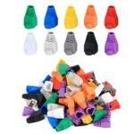 PlugBoot RJ45 Plug Boot Cover Cap Karet Pelindung Konektor Kabel RJ 45 LAN Ethernet UTP FTP Warna - Image 3
