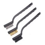 Sikat Kawat Mini Wire Brush Set 3 pcs Steel Brass Nylon Baja Kuningan - Image 2