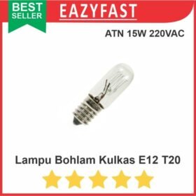 Lampu Bohlam Kulkas E12 T20 220V AC 15W E 12 Mesin Jahit Cabe Hias ATN