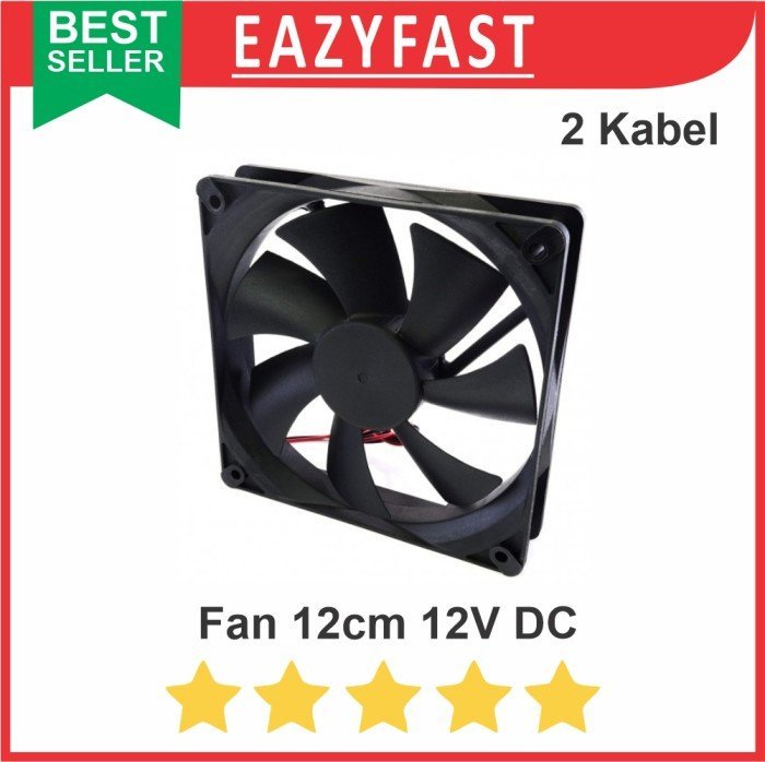 ginee_20241213141151693_8881158155.jpeg Fan 12cm 120mm 12v DC Kipas Mini Komputer PC CPU Case Casing Heatsink - Image 1