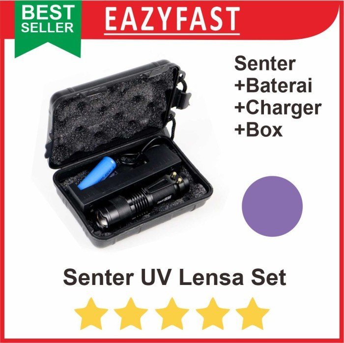 ginee_20241213141942005_8936914554.jpeg Senter Lampu UV Ultraviolet LED Lensa Ultra Violet 400nm Resin Curing - Image 1