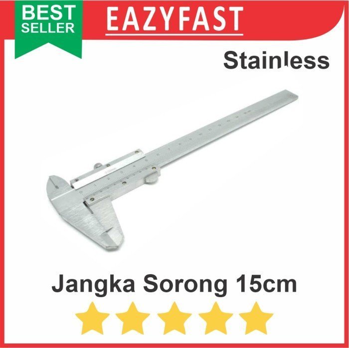 ginee_20241220111919213_2249870814.jpeg Jangka Sorong Caliper Sigmat Besi Stainless Steel 150mm 15cm Vernier - Image 1