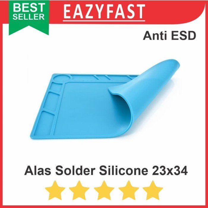 ginee_20241220115800734_3439770204.jpeg Silicone Soldering Pad Mat Alas Karet Insulator Anti ESD Panas 23 x 34 - Image 1