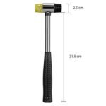 Palu Karet Kuning Hitam Double Head Rubber Hammer Jelly Polyuretahe - Image 2