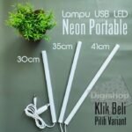 Lampu Meja Baca Neon LED Strip USB 40cm Portable Magnet Tempel 5V DC - Image 4