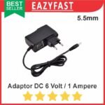 Adaptor DC 6V 1A 5.5mm 6 V Volt 1 A Ampere PSU Power Supply Trafo