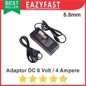 Adaptor DC 6V 4A 5.5mm 6 V Volt 3 4 5 A Ampere PSU Power Supply Trafo