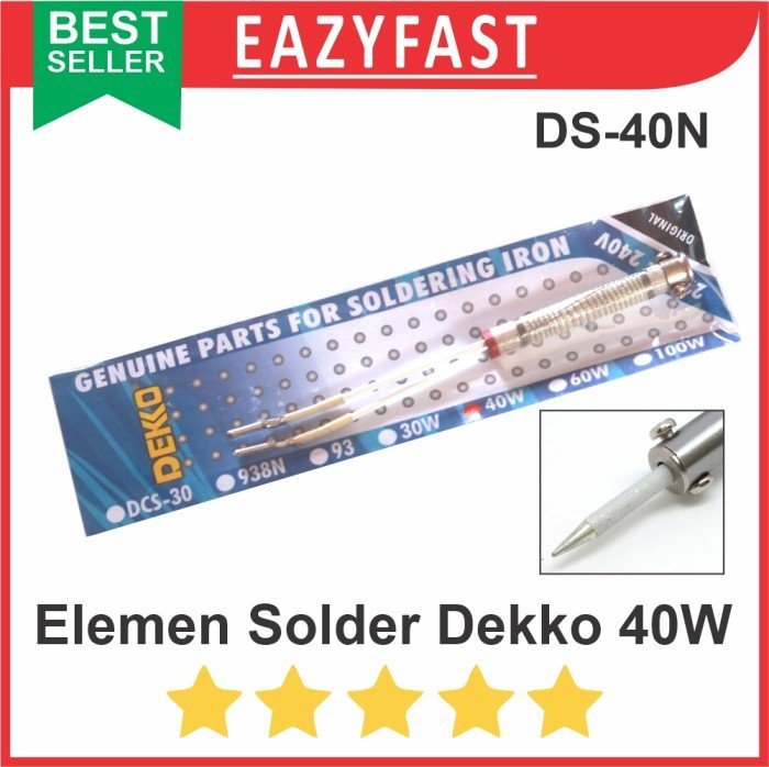 ginee_20241224101948810_8226294364.jpeg Elemen Solder Dekko 40w 40 Watt DS-40N Pemanas Soldering Iron Heater - Image 1
