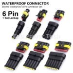 Konektor AMP 5p 5 Pin Kaki Waterproof Connector Anti Air Socket Kabel - Image 2