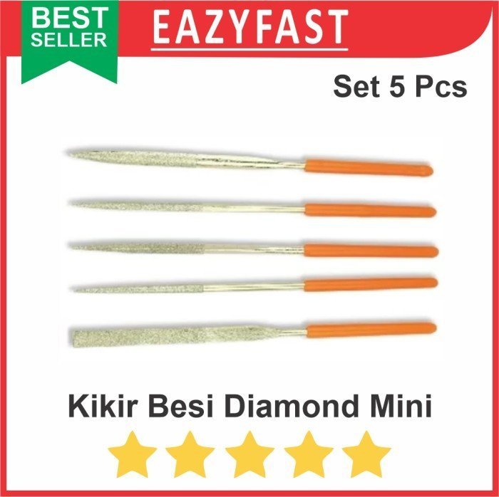 ginee_20241224104751059_1470807521.jpeg Kikir Besi Diamond Intan Set 5 pcs Jakemy Gundam Model Kit Halus - Image 1