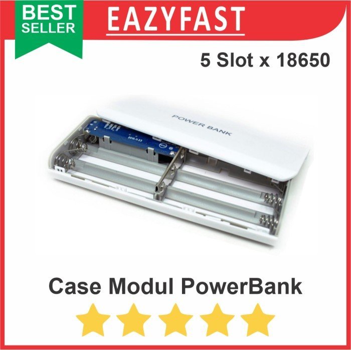 ginee_20241224110452848_7670425594.jpeg DIY Powerbank Power Bank PB 5x 18650 Baterai Kotak Box Case 5v - Image 1