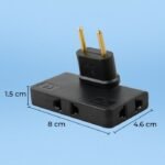 Steker Terminal T 3 Port Slim Tipis Gepeng Putar Rotate Rotasi 180 EU - Image 2