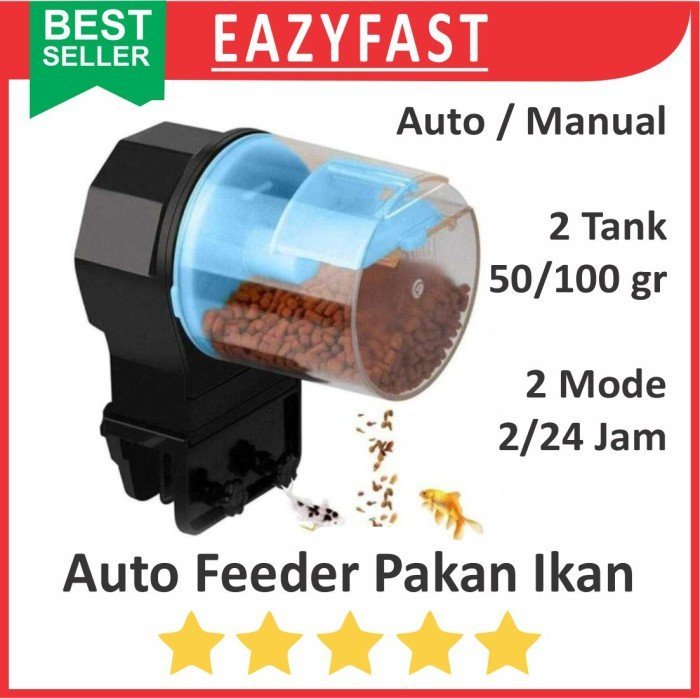 ginee_20241227091808644_9306574473.jpeg Timer Auto Feeder Fish Food Makan Pakan Ikan Aquarium Otomatis 2 Tank - Image 1