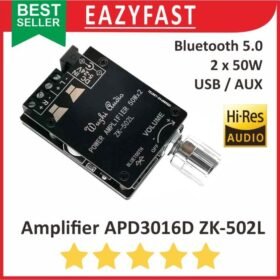 Ampli Amplifier TPA TPA3118D2 2x50W Class D Wuzhi Bluetooth 5.0 BT AUX