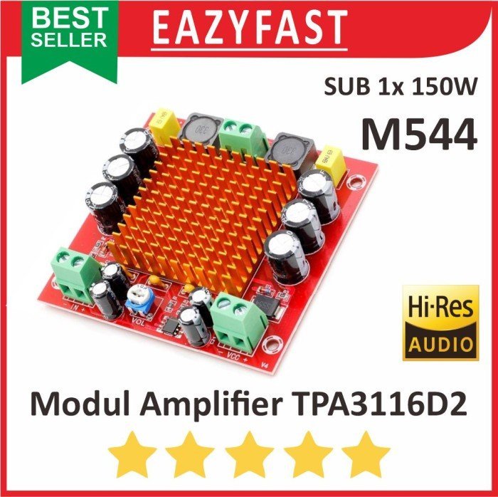 ginee_20241227100819656_5386585969.jpeg Modul Ampli TPA3116D2 1x150W SubWoofer 150W Amplifier D TPA 3116 M544 - Image 1