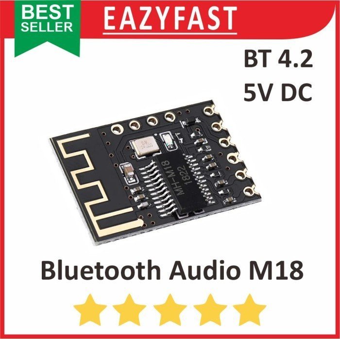 ginee_20241227111156074_2006916193.jpeg Modul Bluetooth Audio Receiver M18 BT 4.2 Stereo AUX Module Board - Image 1