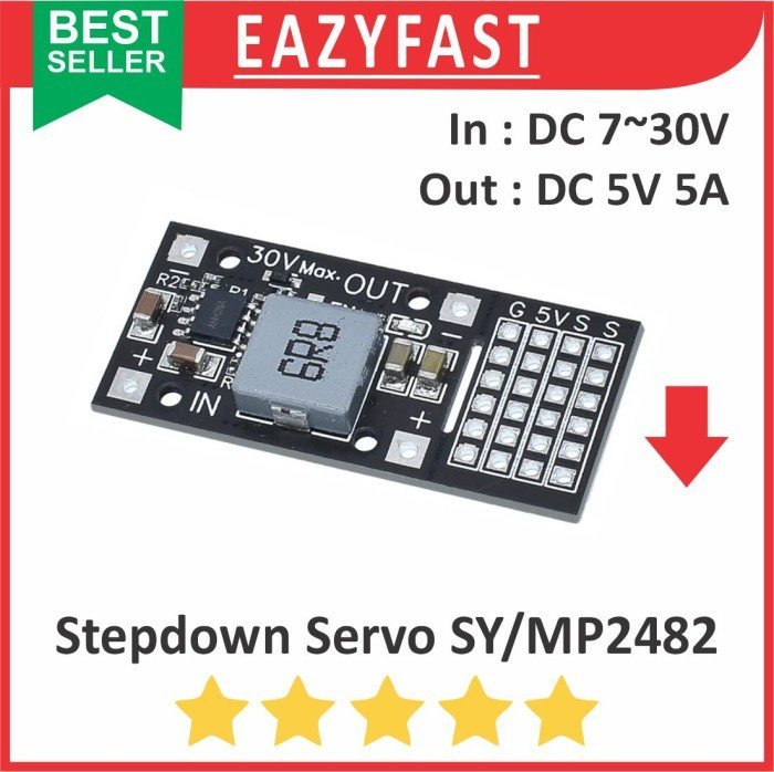 ginee_20241227161421650_1824140347.jpeg Modul Step Down Servo MP2482 Stepdown Power Supply PSU SY2482 Buck Converter Regulator - Image 1
