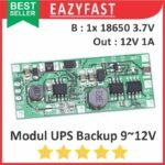 Modul Mini UPS DC 9V 12V 9 12 V Volt 1A 18650 Emergency Power Supply Backup Darurat Mati Lampu Listrik Back Up