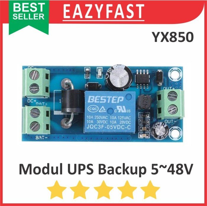 ginee_20241227165910049_7886328538.jpeg Modul Mini UPS ATS YX850 DC 5 9 12 Volt 10A Emergency Power Supply Backup Darurat Mati Lampu Listrik Back Up - Image 1