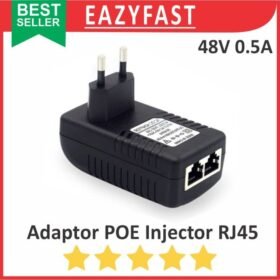Adaptor POE Injector 48V 0.5A Power Over Ethernet RJ45 LAN CCTV RJ45 Network Jack NVR Split Inject