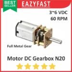 Mini Motor Dinamo DC Metal Gearbox N20 Micro 3-6V High Torque Gear Box