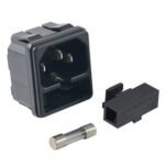 Socket Kabel Power AC 3 Pin Lubang Fuse Sekring Skring PSU PC Komputer - Image 4