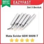 Mata Solder Adjustable 60W 5 Bentuk Lancip Rata Datar 60 Watt 900M Tip