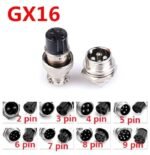 Connector Jack Socket CB GX16 7p 7 Pin Kaki Male Female 1 Set Pasang - Image 2