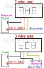 Voltmeter Digital DC 0.36" Inch 3 Kabel Wire Volt Meter Kecil Mini - Image 5