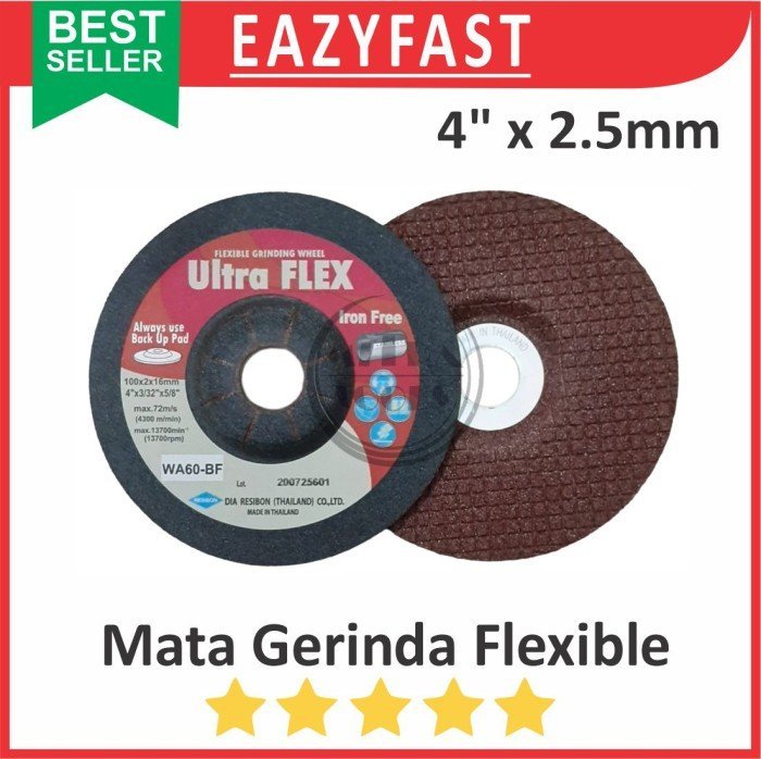ginee_20250320132622419_0197751852.jpeg Mata Batu Gerinda Flex Flexible 4" 4 Inch Grinda Cutting Selep Slep Poles Disc Gurinda Grinding - Image 1
