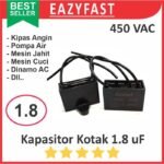 Kapasitor Kotak 1.8uF 1.8 uF Dinamo Motor AC PLN Induksi Kipas Angin Fan Capacitor 450VAC 450 VAC V AC